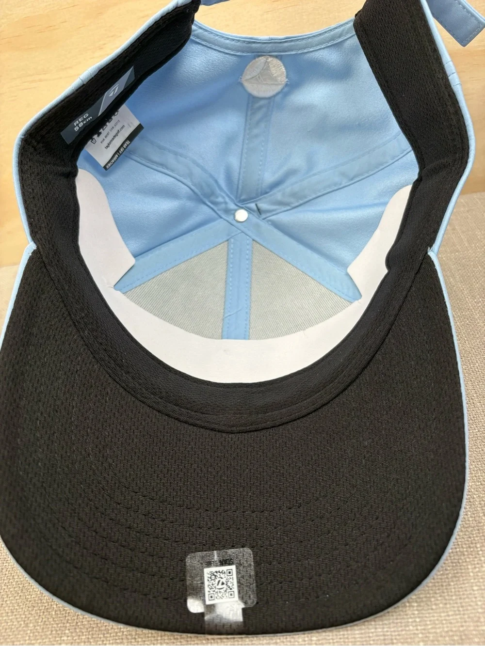 TaylorMade Light Blue Baseball Cap with Black & White TM Logo